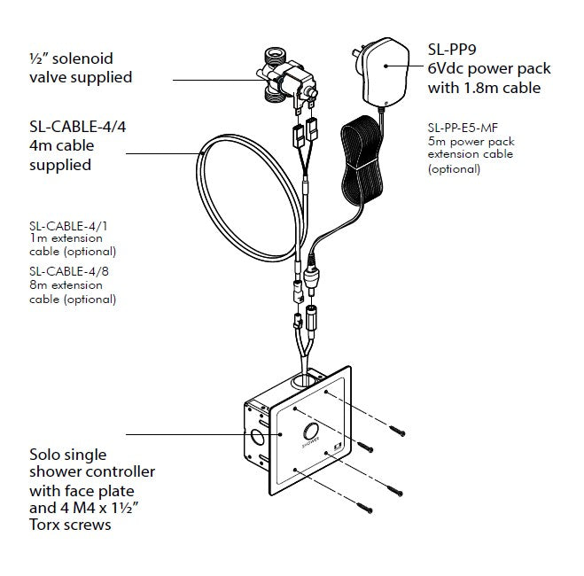 Macdonald Solo Piezo Switch Shower Control